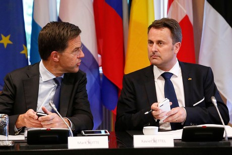 Kryeministri i Holandës, Mark Rutte dhe Kryeministri i Luksemburgut, Xavier Bettel
