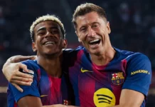 Lewandowski me “hat-trick”, Barcelona fiton ndaj Celta Vigos