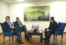 Kurti diskuton formimin e institucioneve me ambasadorët e Suedisë dhe Britanisë