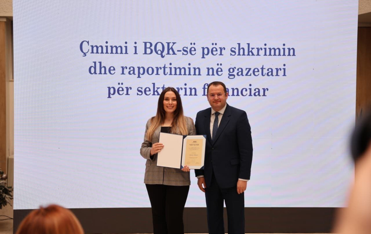 Profesoresha e UNI Universum International College   Powered by Arizona State University  Merita Miftari  fiton çmimin e BQK së për shkrimin më të mirë financiar