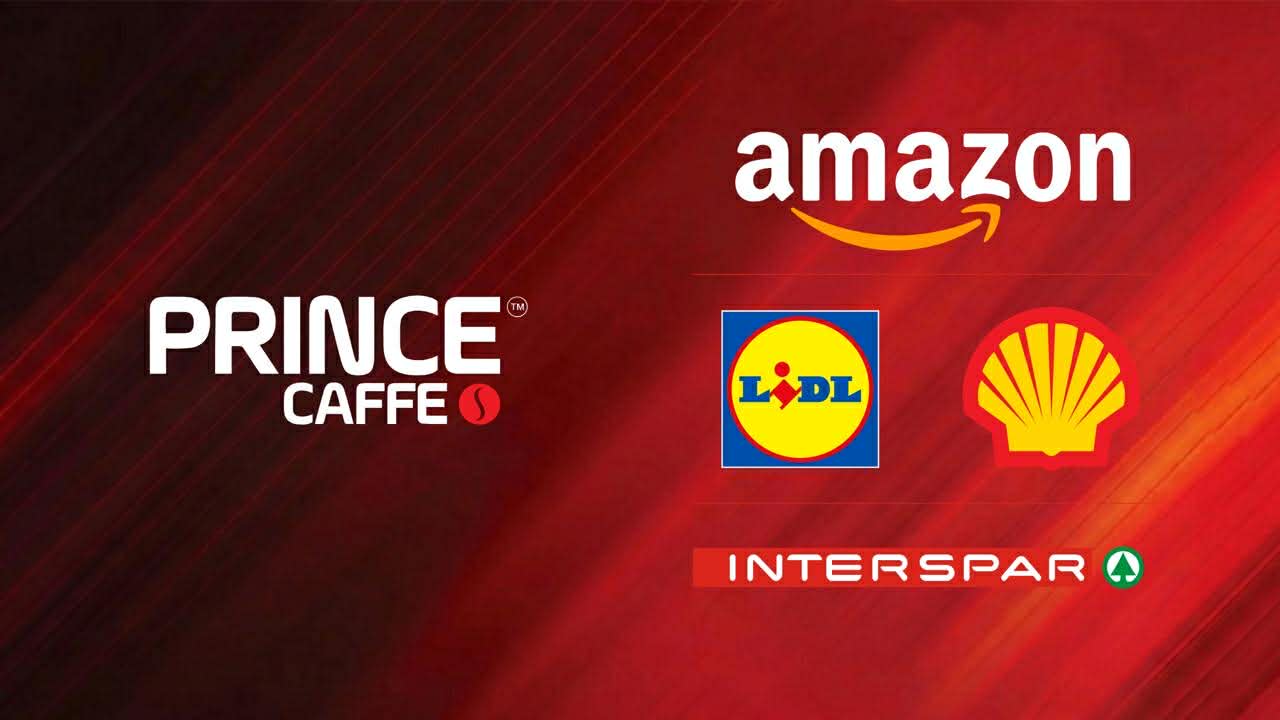 Prince Caffe  Lajm i rremë i porositur nga konkurrenca   bashkëpunojmë me brende globale si Amazon  Shell  Lidl  Interspar dhe të tjerë 
