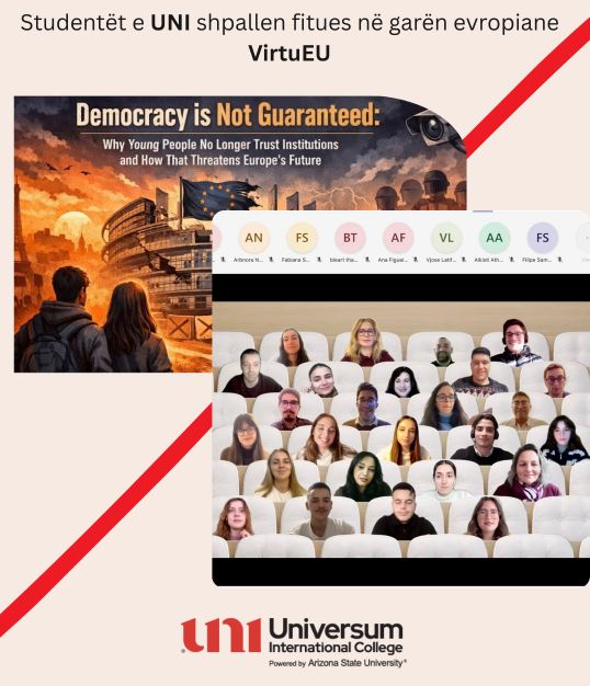 Studentet e UNI   Universum International College fituese të garës në projektin evropian Virtual Exchanges of Active Citizens