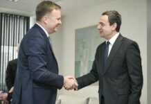 Sorensen në Prishtinë, pritet nga Kurti