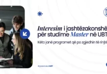Interesim i jashtëzakonshëm për studime Master në UBT, këto janë programet që po zgjedhin të rinjtë