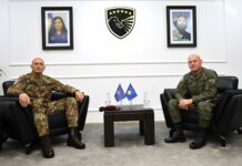 Jashari pret në takim komandantin e ri të KFOR-it, diskutojnë për avancimin e bashkëpunimit